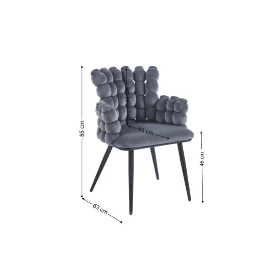 Scaun Spike  63cm x 45cm x 85cm Gri picture - 2