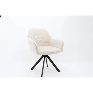 Scaun Swann, confort sporit, șezut generos, tapițerie catifea moale, 62x78x65 cm, Alb