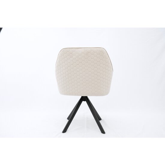 Scaun Swann, confort sporit, șezut generos, tapițerie catifea moale, 62x78x65 cm, Alb picture - 3