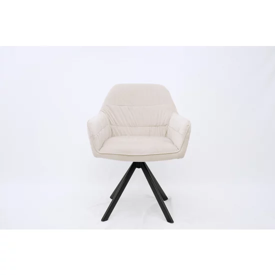 Scaun Swann, confort sporit, șezut generos, tapițerie catifea moale, 62x78x65 cm, Alb picture - 4