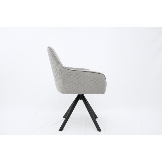 Scaun Swann, confort sporit, șezut generos, tapițerie catifea moale, 62x78x65 cm, Gri picture - 2