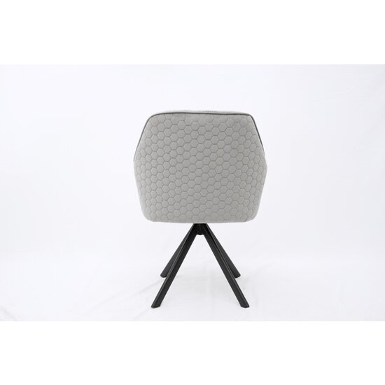 Scaun Swann, confort sporit, șezut generos, tapițerie catifea moale, 62x78x65 cm, Gri picture - 3