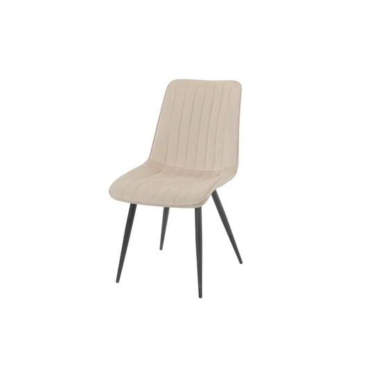 Scaun tapițat Amaral, confort sporit și design elegant, tapițerie catifelată, 47x42x88 cm, bej picture - 2