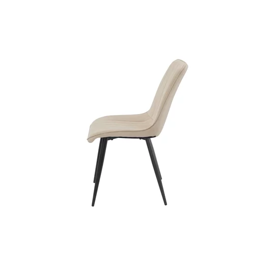 Scaun tapițat Amaral, confort sporit și design elegant, tapițerie catifelată, 47x42x88 cm, bej picture - 4