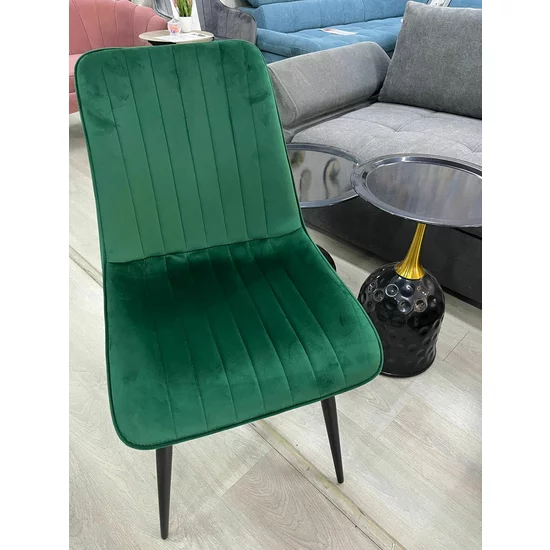 Scaun tapițat Amaral, confort sporit și design elegant, tapițerie catifelată, 47x42x88 cm, bej picture - 11