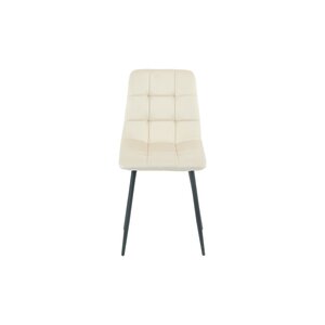Scaun tapitat Velvet, stofa catifelata , 44x42x89 cm culoare Bej