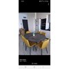 Scaun tapitat Velvet, stofa catifelata , 44x42x89 cm culoare Galben Mustariu picture - 5