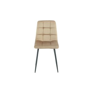 Scaun tapitat Velvet, stofa catifelata , 44x42x89 cm culoare Maro deschis
