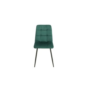 Scaun tapitat Velvet, stofa catifelata , culoare Verde