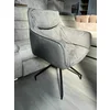 Scaun Tisso, ergonomic cu tapițerie catifelată, picioare metalice rezistente, 61x48x85 cm, gri picture - 3