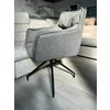 Scaun Tisso, ergonomic cu tapițerie catifelată, picioare metalice rezistente, 61x48x85 cm, gri picture - 4