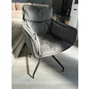 Scaun Tisso, ergonomic cu tapițerie catifelată, picioare metalice rezistente, 61x48x85 cm, gri picture - 5