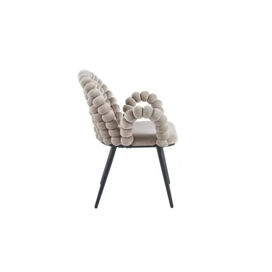 Scaun Tuffy, tapițerie stofă premium, cadru lemn masiv, 98x62x58 cm, Bej picture - 2