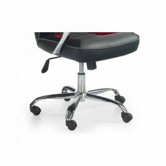 Scaun Scroll directorial, mecanism TILT, piele ecologică premium, 61x48x109-119 cm, negru/roșu/gri picture - 4