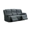 Set canapea recliner Relax 3+1+1, canapea și două fotolii cu funcție de relaxare, tapițerie catifelată, gri picture - 4