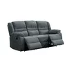 Set canapea recliner Relax 3+1+1, canapea și două fotolii cu funcție de relaxare, tapițerie catifelată, gri picture - 4