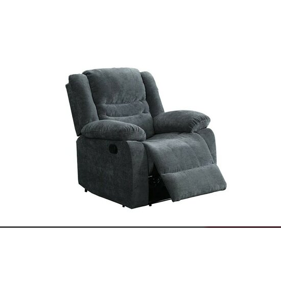 Set canapea recliner Relax 3+1+1, canapea și două fotolii cu funcție de relaxare, tapițerie catifelată, gri picture - 6