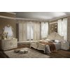 Set dormitor Amalfi Beige, design regal 3D, dulap 6 uși cu oglinzi, finisaje aurii, PAL melaminat, pat 160 cm, Bej picture - 1