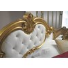Set dormitor Barocco Bianco Gold 6A, design clasic, finisaje aurii, oglinzi frontale, PAL melaminat, pat 160 cm, Alb/Auriu picture - 2