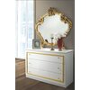 Set dormitor Barocco Bianco Gold 6A, design clasic, finisaje aurii, oglinzi frontale, PAL melaminat, pat 160 cm, Alb/Auriu picture - 4