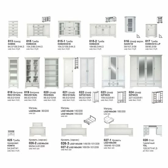 Dormitor Idento, Set Mobilier Clasic, PAL și MDF, 160x200 cm, Alb Alpin picture - 7