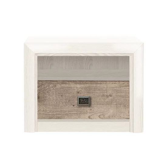 Set Dormitor Koen II, mobilier modular complet, pat 160x200 cm, dulap 4 uși, comodă și noptiere, MDF + PAL, Pin Arizona/Stejar Nava picture - 3