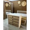 Set Dormitor Koen II, mobilier modular complet, pat 160x200 cm, dulap 4 uși, comodă și noptiere, MDF + PAL, Pin Arizona/Stejar Nava picture - 6