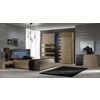 Set dormitor Mozart, dulap 2 uși glisante, design modern, comoda cu oglindă, PAL melaminat, pat 160 cm, Stejar Natural picture - 1