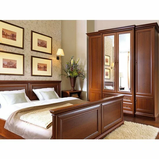 Set Dormitor Sonata, Stil Clasic Cu Pat 160x200, Dulap 4 Uși, Noptiere  MDF/PAL picture - 7