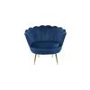 Set fotoliu și măsuță Ariel, catifea, 79x77x77 cm, albastru picture - 2
