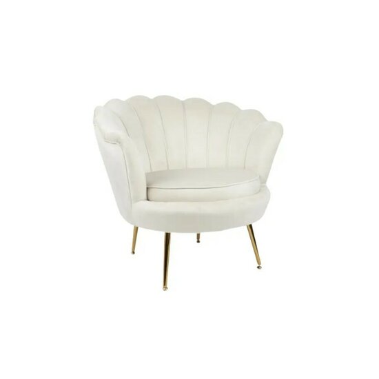 Set fotoliu și măsuță Ariel, catifea, 79x77x77 cm, bej picture - 2