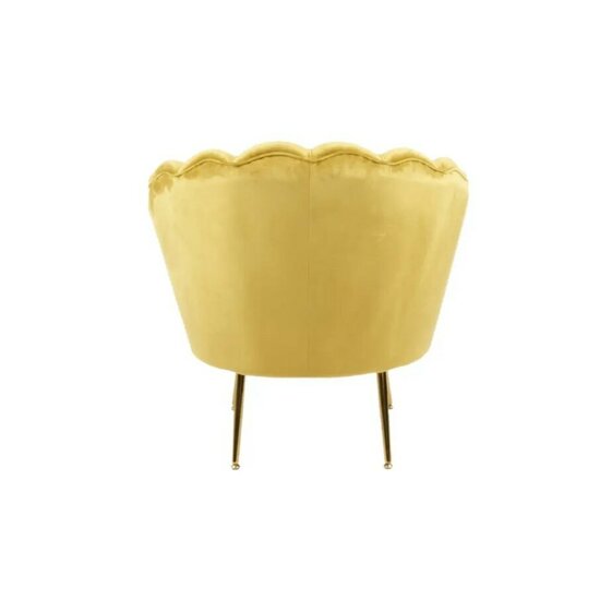 Set fotoliu și măsuță Ariel, catifea, 79x77x77 cm, galben picture - 2