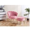 Set fotoliu și măsuță Ariel, catifea, 79x77x77 cm, roz picture - 1