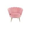 Set fotoliu și măsuță Ariel, catifea, 79x77x77 cm, roz picture - 2