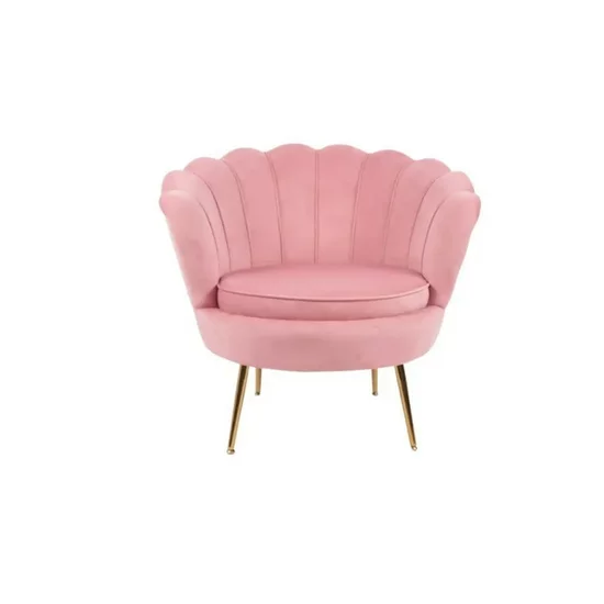 Set fotoliu și măsuță Ariel, catifea, 79x77x77 cm, roz picture - 2