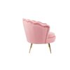 Set fotoliu și măsuță Ariel, catifea, 79x77x77 cm, roz picture - 3