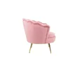 Set fotoliu și măsuță Ariel, catifea, 79x77x77 cm, roz picture - 3