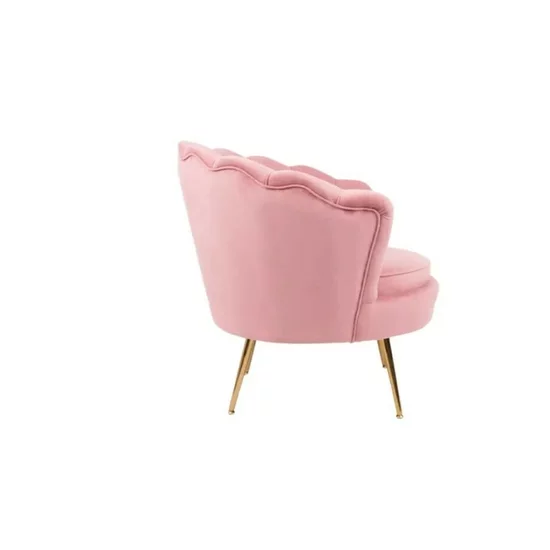 Set fotoliu și măsuță Ariel, catifea, 79x77x77 cm, roz picture - 3