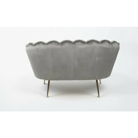 Set fotoliu și măsuță Ariel XXL, catifea, canapea 130x77x83 cm, măsuță 99x44,5x40 cm, gri picture - 3