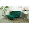 Set fotoliu și măsuță Ariel XXL, catifea, canapea 130x77x83 cm, măsuță 99x44,5x40 cm, verde picture - 1