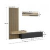 Set mobila  cu riflaj Living Rebeca Plus 250x43x200 cm  Stejar picture - 7