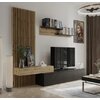 Set mobila  cu riflaj Living Rebeca Plus 250x43x200 cm  Stejar picture - 8