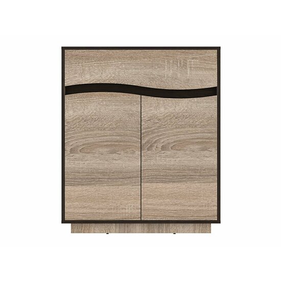 Set Mobilă Living Geneva, Modular Cu Vitrină, Comodă, Rafturi Și Spații Depozitare, PAL, 215x50x207 cm, Sonoma Trufă/Wenge Magia picture - 5