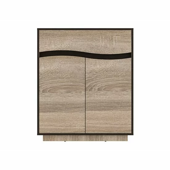 Set Mobilă Living Geneva, Modular Cu Vitrină, Comodă, Rafturi Și Spații Depozitare, PAL, 215x50x207 cm, Sonoma Trufă/Wenge Magia picture - 5