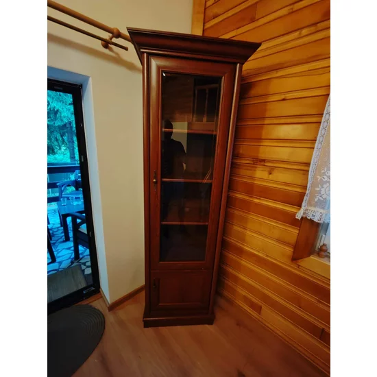 Set mobilă living Sonata, stil clasic, fronturi frezate, vitrine sticlă, PAL laminat + MDF, 295x45x205 cm picture - 6