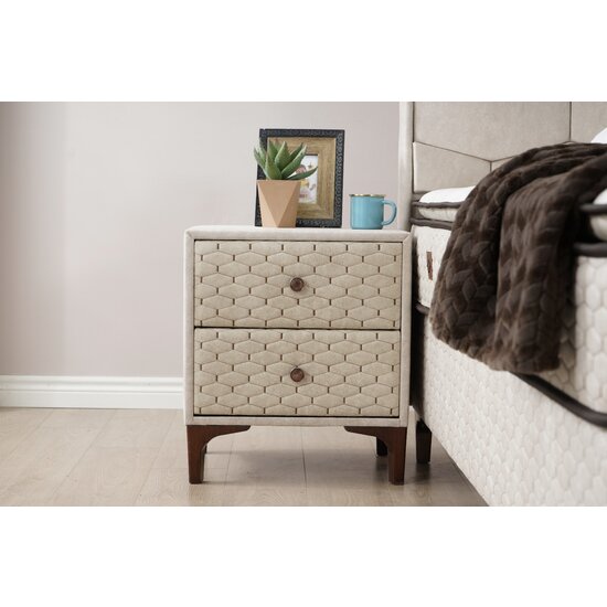 Set pat+saltea Adela 160x200 cm Crem picture - 7