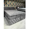 Set Pat Chester + Saltea Raysa Premium, culoare personalizabila - 160x200 cm, ladă depozitare, somieră metalică fixă, tapițerie catifea baby face picture - 10