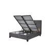 Set Pat Tapițat Bella + Saltea, ladă depozitare, tapițerie catifea premium, structură metal + PAL, 160x200 cm, Gri picture - 4