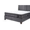 Set Pat Tapițat Bella + Saltea, ladă depozitare, tapițerie catifea premium, structură metal + PAL, 160x200 cm, Gri picture - 3
