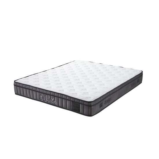 Set Pat Tapițat Bella + Saltea, ladă depozitare, tapițerie catifea premium, structură metal + PAL, 160x200 cm, Gri picture - 7